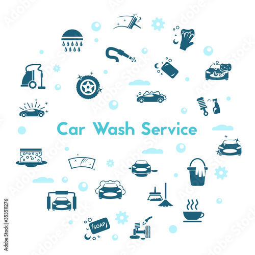 car wash icons