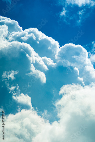 Thick clouds and blue sky