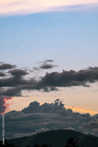 Massive cloud behind mountain