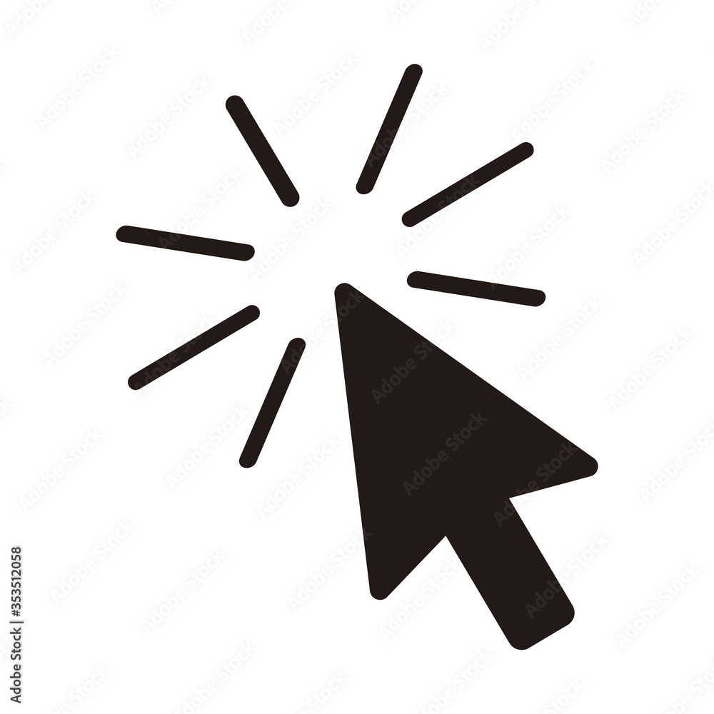 Cursor icon on white background