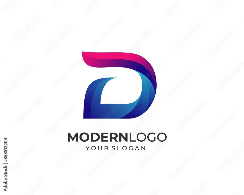Modern Letter D Logo Design Template Modern Letter D Logo Design Template