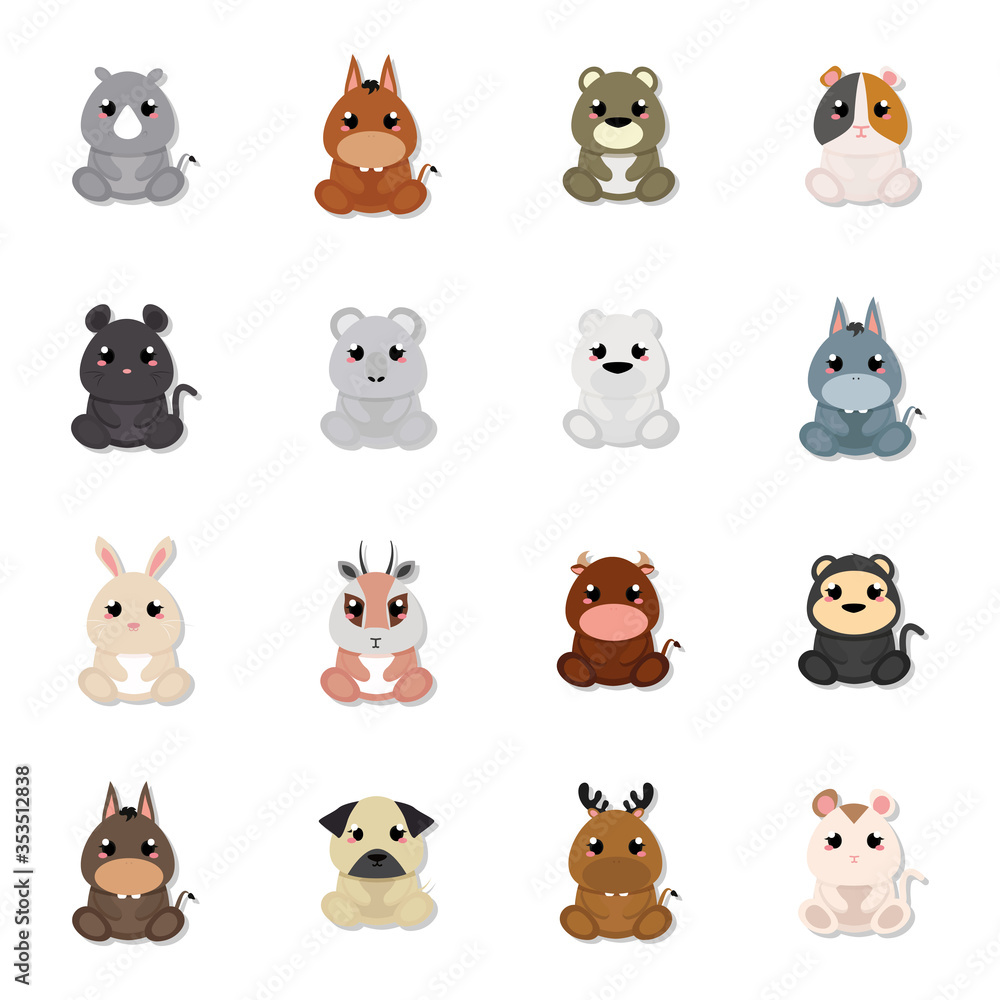 Set of cute animals Set of cute animals