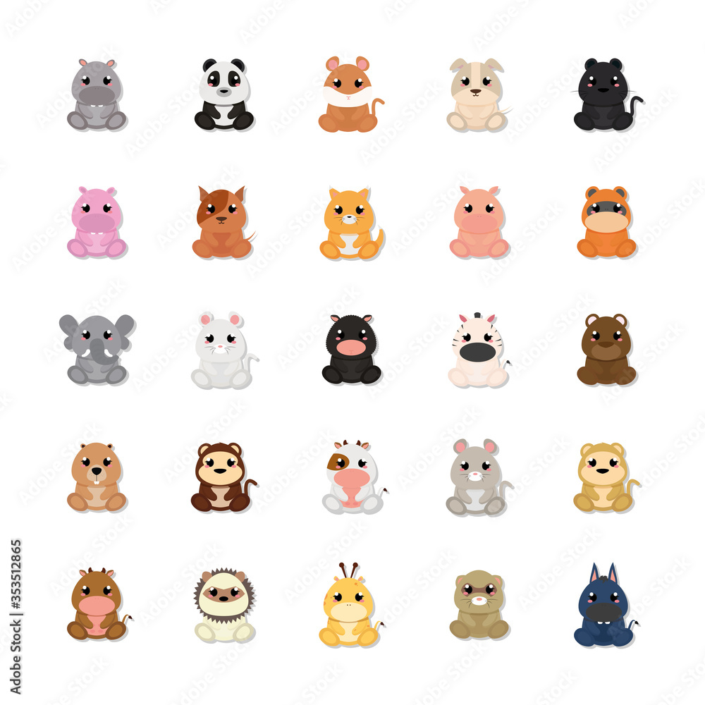 Set of cute animals Set of cute animals