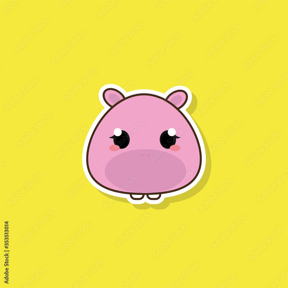 Isolated cute baby hippopotamus Isolated cute baby hippopotamus