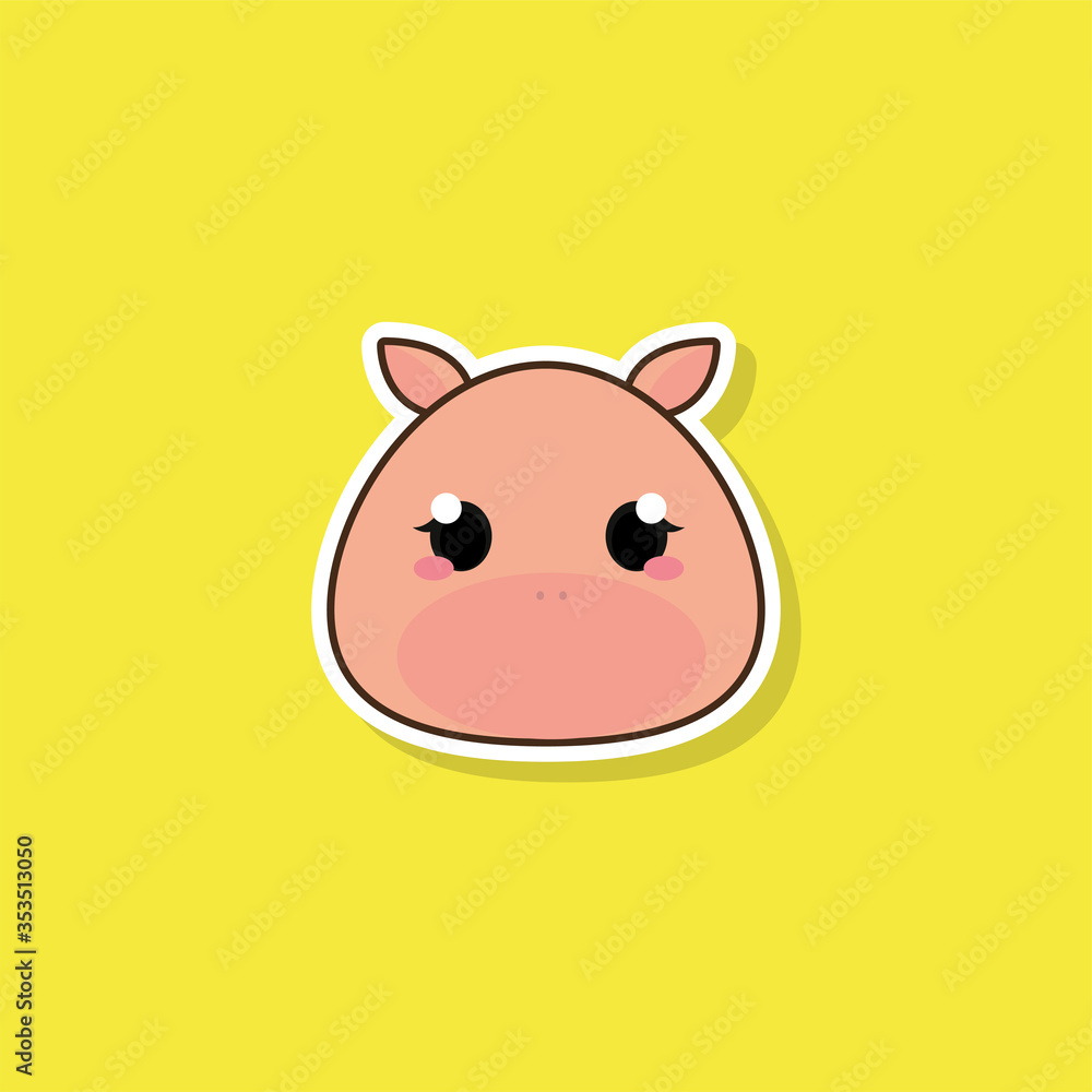 Isolated cute piggy Isolated cute piggy