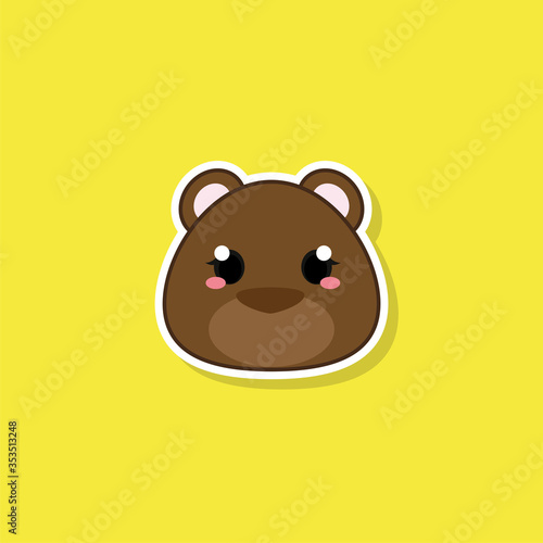 Isolated cute baby bear