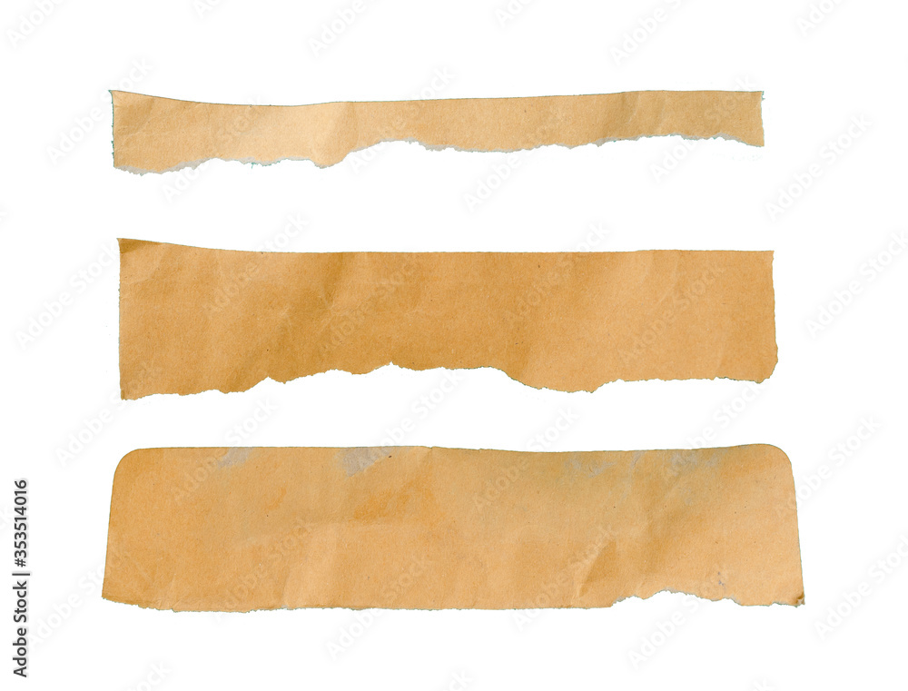 Collection of Recycled paper,crumpled paper,unfolded piece paper on white background Collection of Recycled paper,crumpled paper,unfolded piece paper on white background