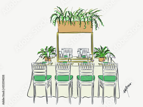 chairs and table