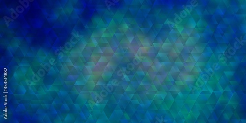 Light BLUE vector template with lines, triangles.