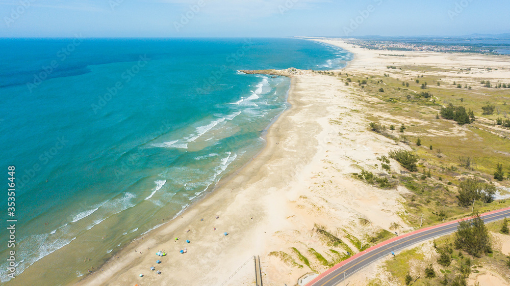 Praia do Cardoso - Laguna - SC. Aerial view Cardoso beach in Laguna - Santa Catarina - Brazil