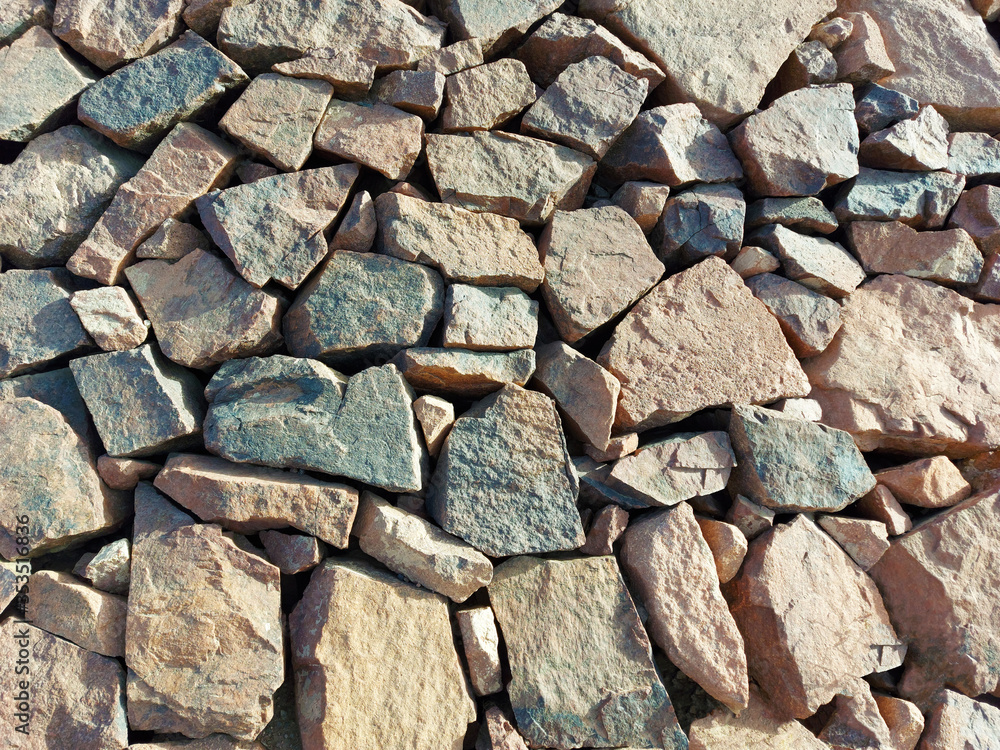 Texture of a stone wall. Old castle stone wall texture background