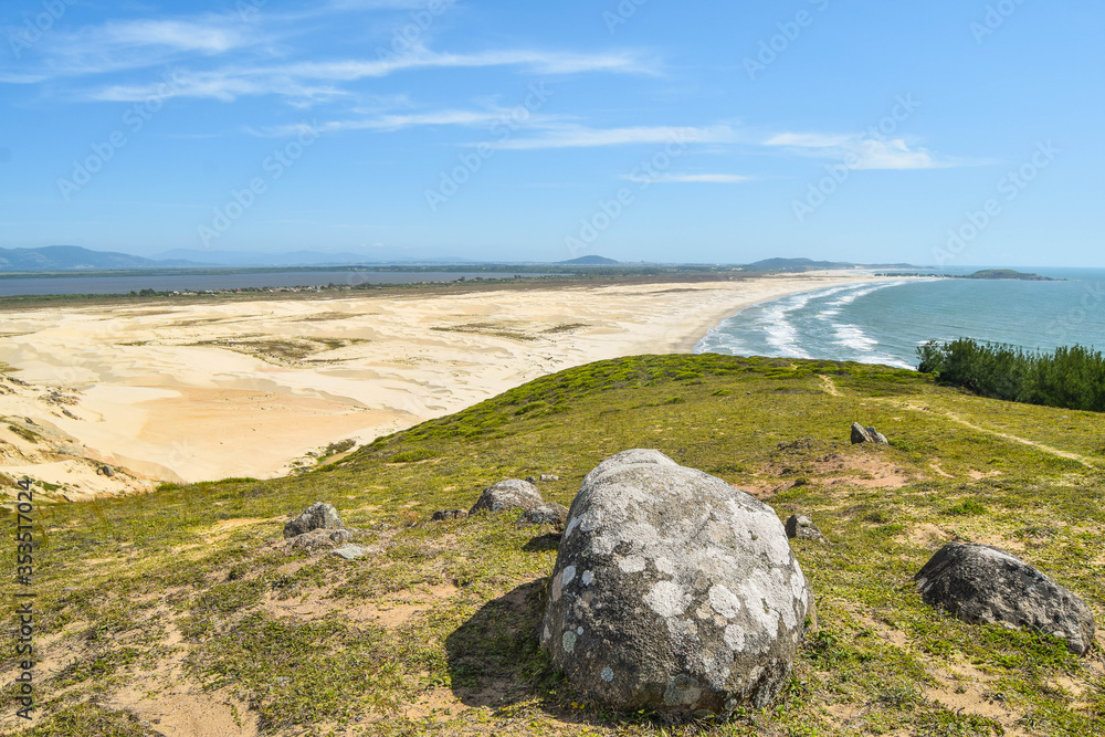 Praia Grande - Laguna - SC. Deserted beach with dunes in Laguna - Santa Catarina - Brazil Praia Grande - Laguna - SC. Deserted beach with dunes in Laguna - Santa Catarina - Brazil