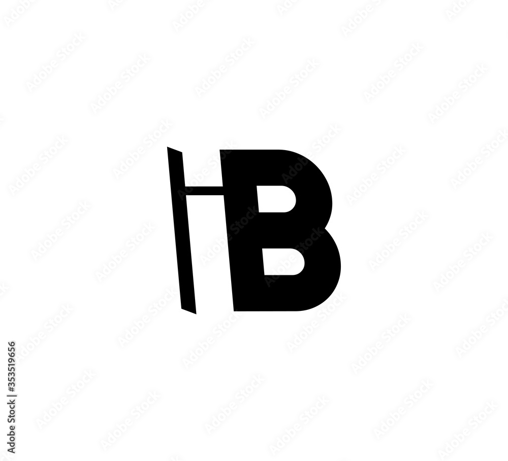 Initial letters Logo black positive/negative space IB Initial letters Logo black positive/negative space IB