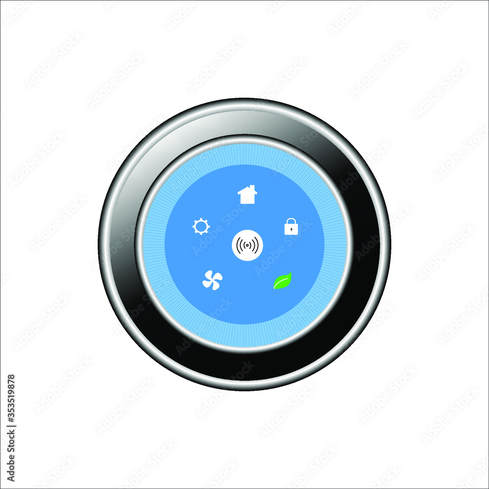 Circle thermostat in white background Circle thermostat in white background