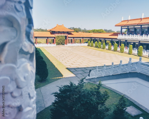 Panoramic view of Zulai Temple in Cotia, metropolitan region of Sao Paulo, Brazil photo