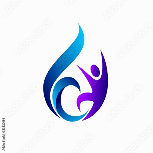people care logo, ion logo design