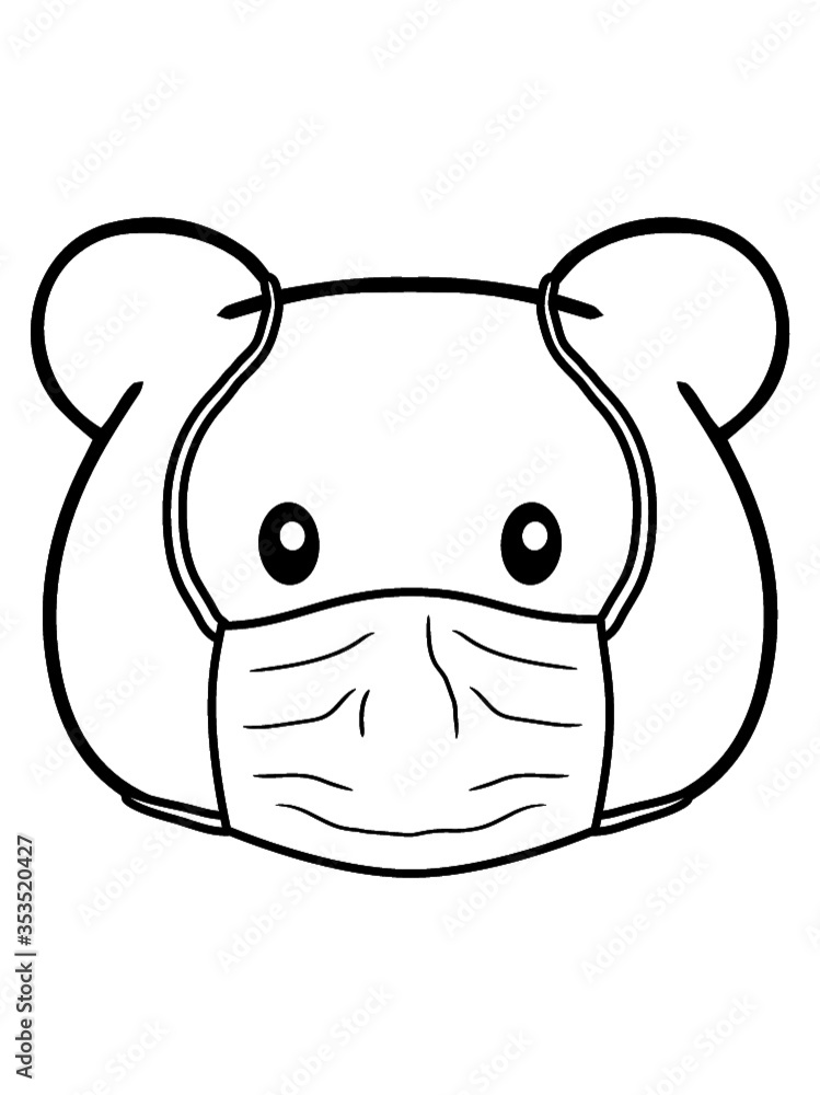Schutzmaske Teddy Bär kleiner lustig