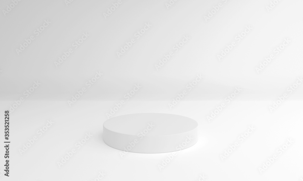 白い台3DCG画像 白い台3DCG画像