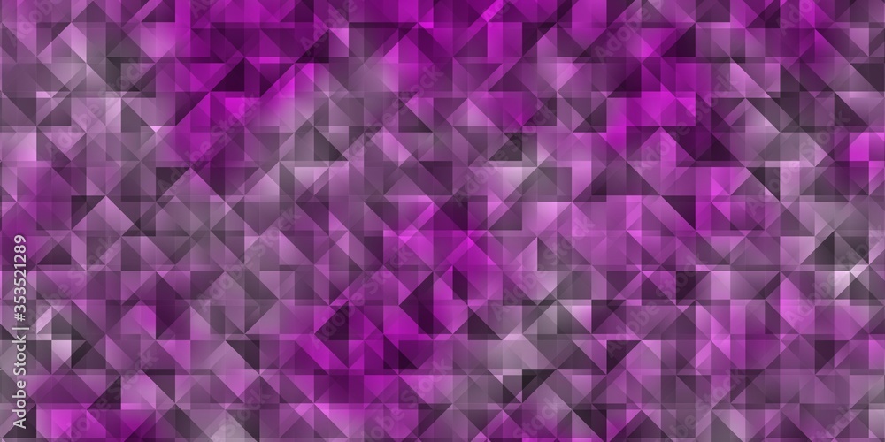 Light Pink vector template with crystals, triangles.