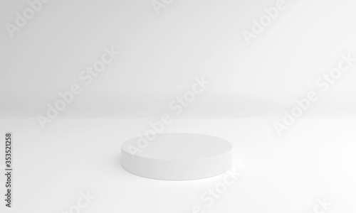 白い台3DCG画像