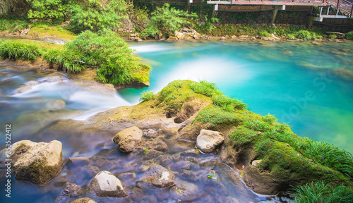 Waterfall in Xiaoqikong Scenic Area  Libo County  Southeast Guizhou  China