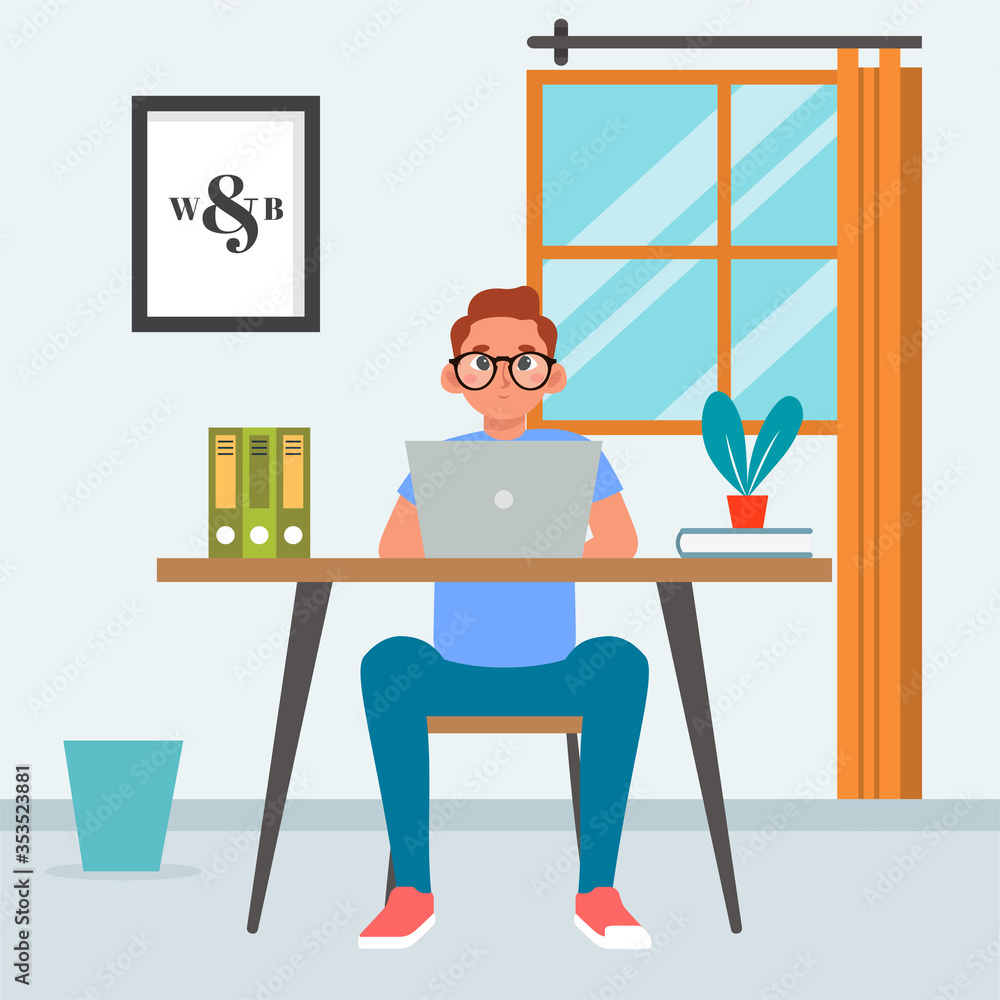 Fototapeta premium Working in home office