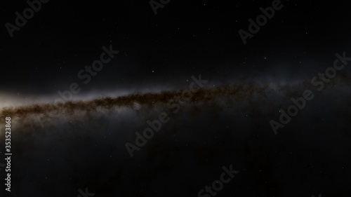 Deep space planets  awesome science fiction wallpaper  cosmic landscape. 3D render