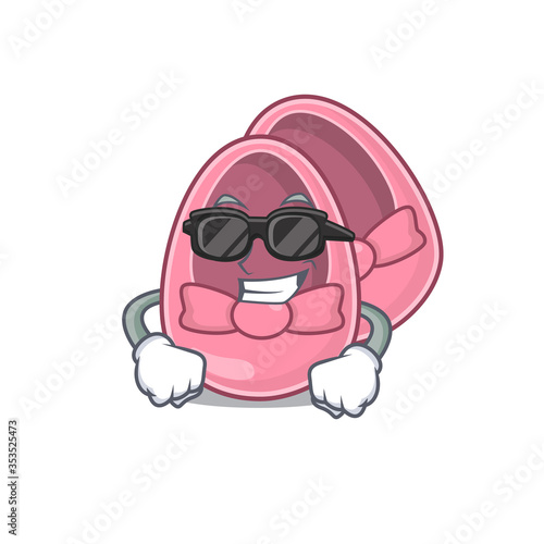 cartoon character of baby girl shoes wearing classy black glasses