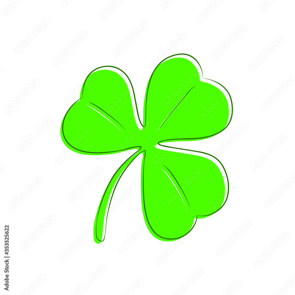 Shamrock vector icon on white background Shamrock vector icon on white background