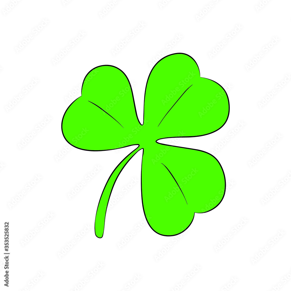 Shamrock vector icon on white background Shamrock vector icon on white background