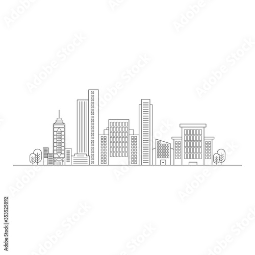 Outline of a city skyline