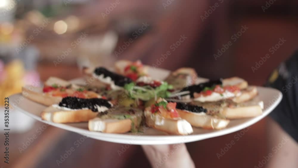 bruschetta with caviar smoked salmon and brie cheese bruschetta with caviar smoked salmon and brie cheese
