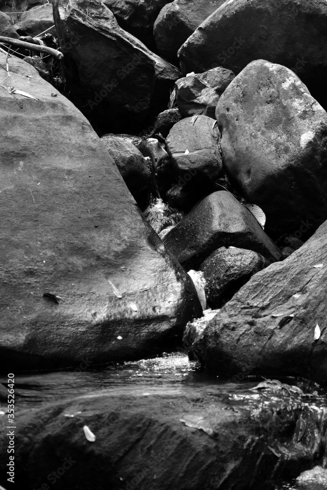 Stream flowing over the rocks Stream flowing over the rocks