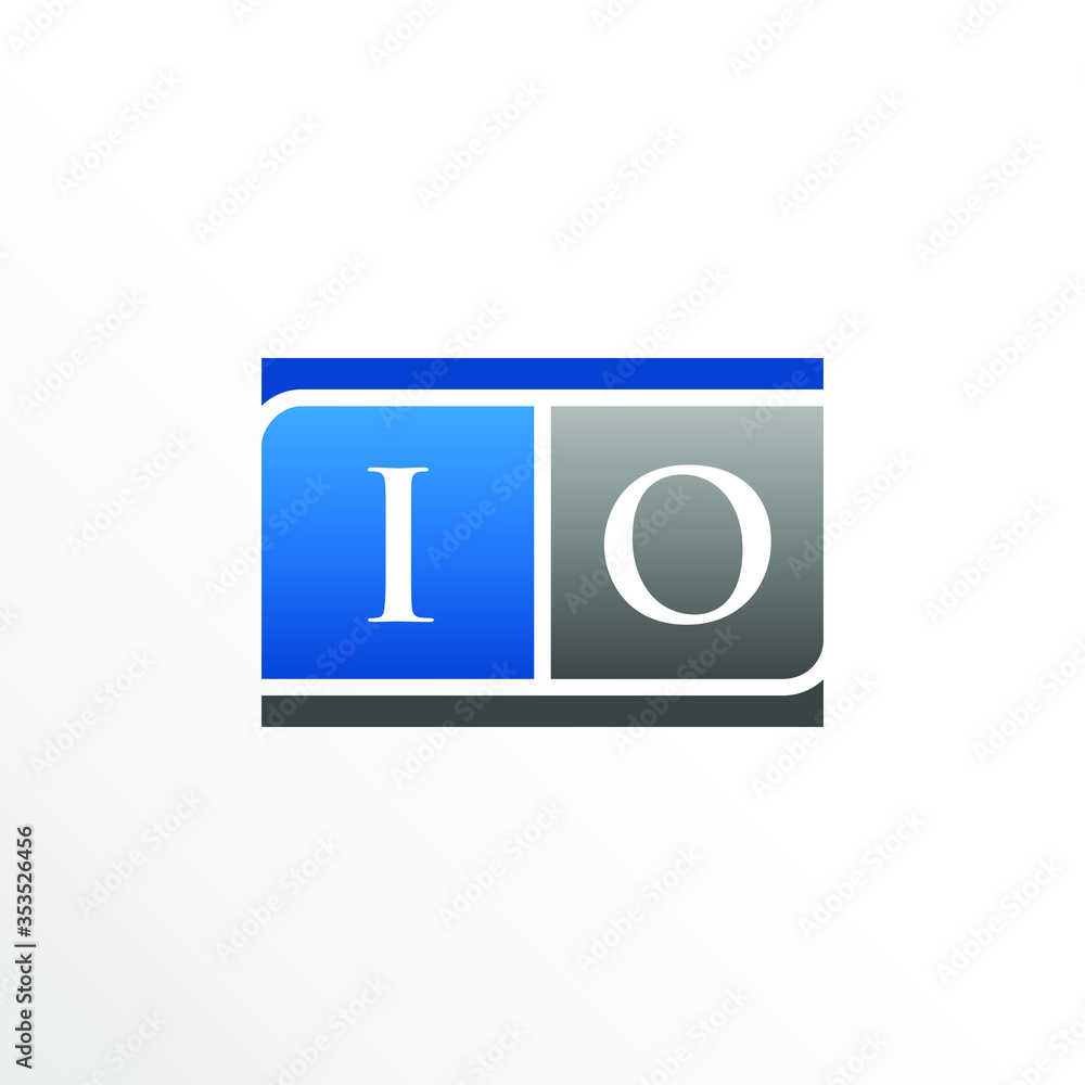 Initial Letter IO Square Logo Design Initial Letter IO Square Logo Design