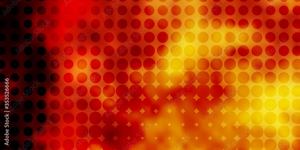 Light Orange vector backdrop with dots. Abstract illustration with colorful spots in nature style. Design for your commercials. Light Orange vector backdrop with dots. Abstract illustration with colorful spots in nature style. Design for your commercials.