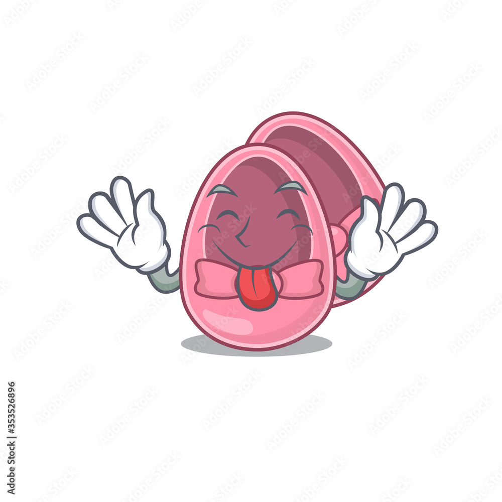 Funny baby girl shoes cartoon design with tongue out face Funny baby girl shoes cartoon design with tongue out face