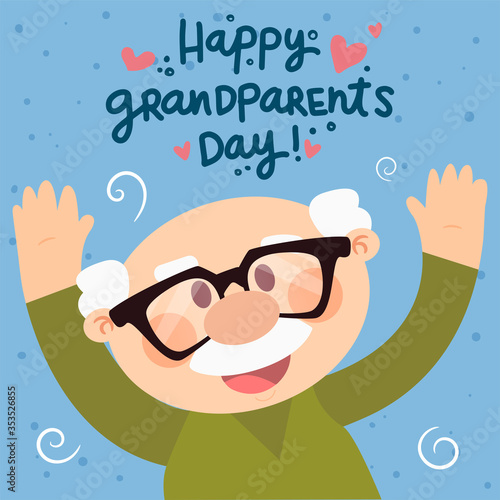 Happy grandpa day card