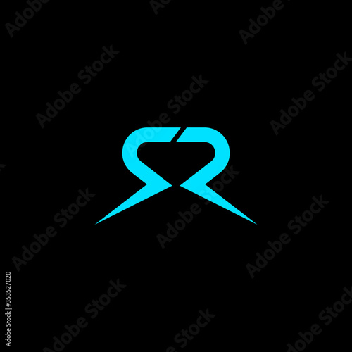 Vector Monogram letter RR icon logo design template illustration eps 10