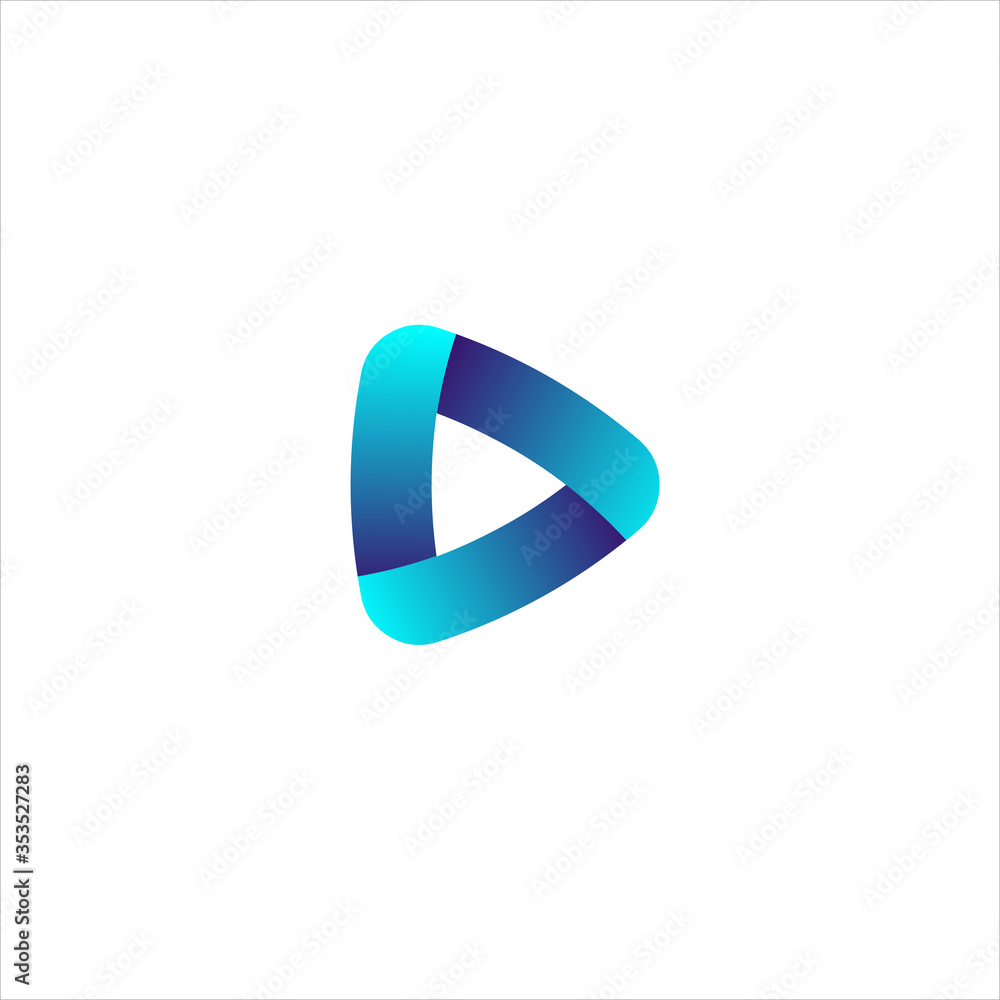 Vector media play icon concept logo design template illustration eps 10 Vector media play icon concept logo design template illustration eps 10