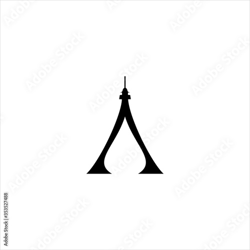 Vector letter A paris icon concept logo design template illustration eps 10