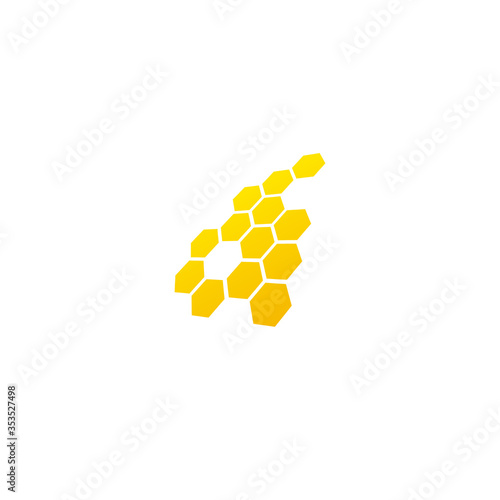 Vector hive bee icon concept logo design template illustration eps 10