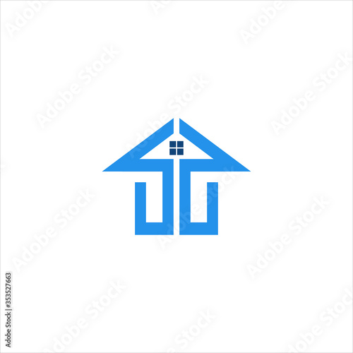 Vector letter SS home concept logo design template illustration eps 10