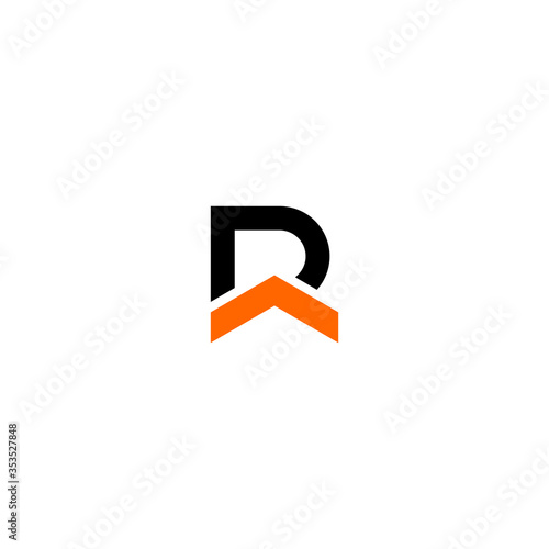 Free Download Vector letter R with arrow up icon concept logo design template illustration eps 10 - GFXLoad