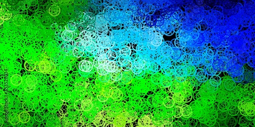 Dark Blue, Green vector template with esoteric signs.