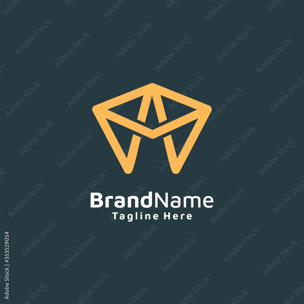 Fototapeta premium letter a luxurious modern vector logo design