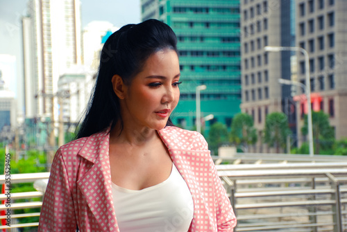 Happiness young business woman smile portrait and working at outdoors. Free Download Happiness young business woman smile portrait and working at outdoors. - GFXLoad