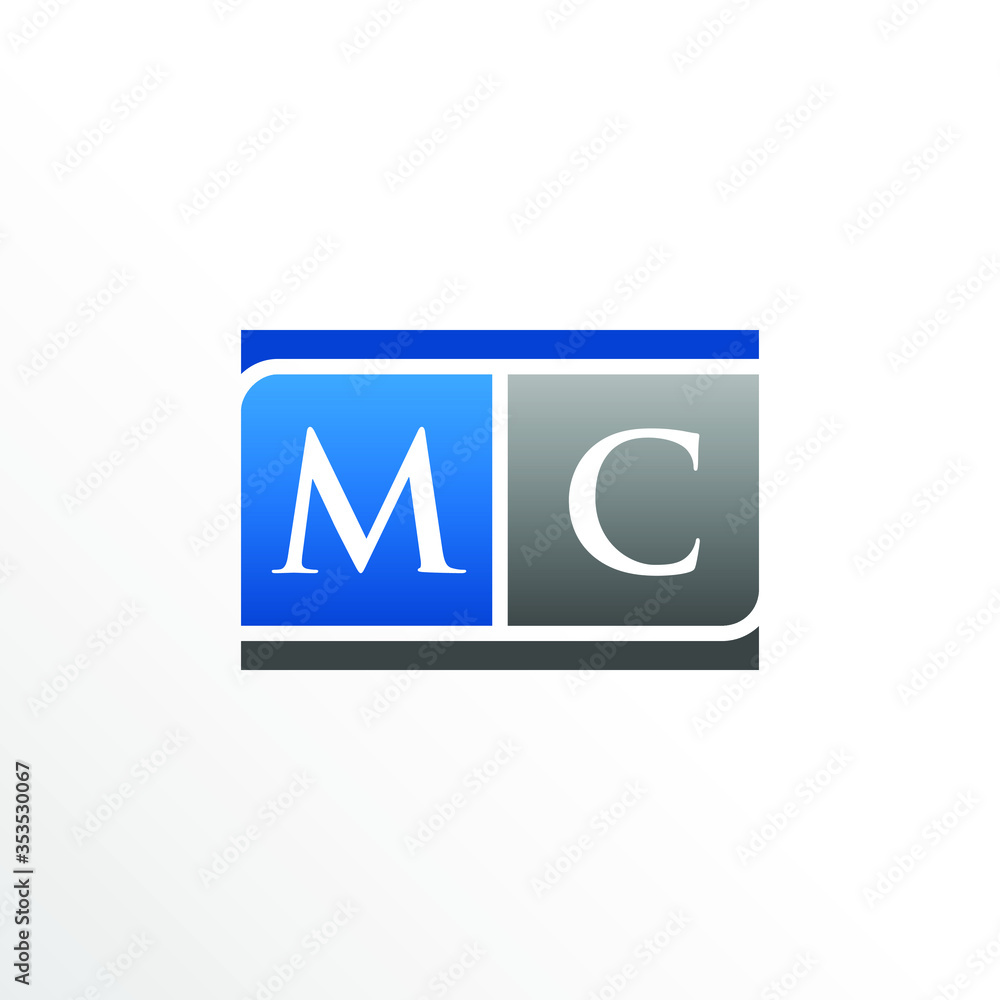 Initial Letter MC Square Logo Design Initial Letter MC Square Logo Design