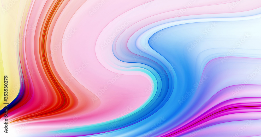Obraz premium Abstract color lines create 3D rendering patterns