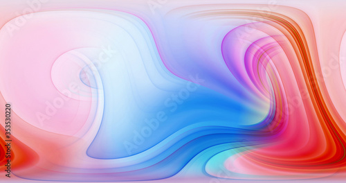 Abstract color lines create 3D rendering patterns