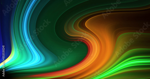 Abstract color lines create 3D rendering patterns